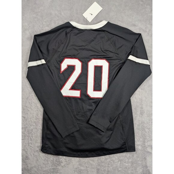 Nike Volley Ball Shirt Womens Size Large Black Gear Up #20 Active Performance - Picture 9 of 9